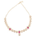 Chiccharm Jewellery Premium Polki Kundan Necklace with Earrings Set