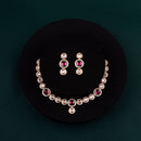 Chiccharm Jewellery Premium Polki Kundan Necklace with Earrings Set