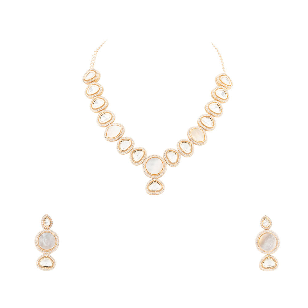Chiccharm Jewellery Sparkling Austrian Stone Designer Necklace Set