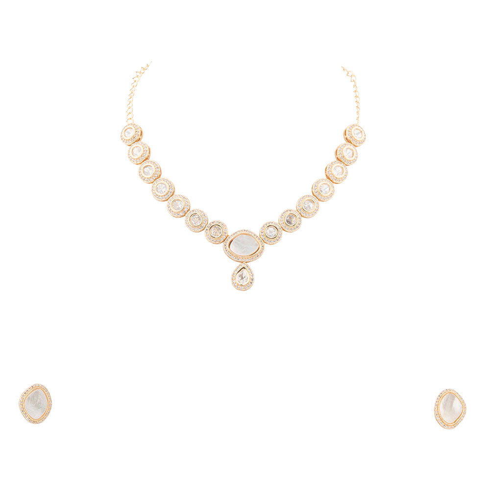 Chiccharm Jewellery Sparkling Austrian Stone Designer Necklace Set