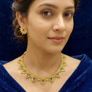 Chiccharm Jewellery Pota Stone Brass And Copper Rajwadi Necklace Set
