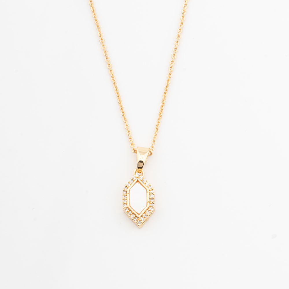 ChicCharm Jewellery Brass Gold Plated Austrian Stone Pendant Set