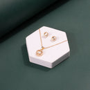 ChicCharm Jewellery Brass Gold Plated Austrian Stone Pendant Set