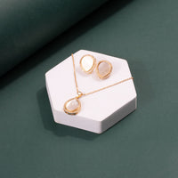 ChicCharm Jewellery Brass Gold Plated Austrian Stone Pendant Set