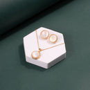 ChicCharm Jewellery Brass Gold Plated Austrian Stone Pendant Set