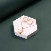 ChicCharm Jewellery Brass Gold Plated Austrian Stone Pendant Set
