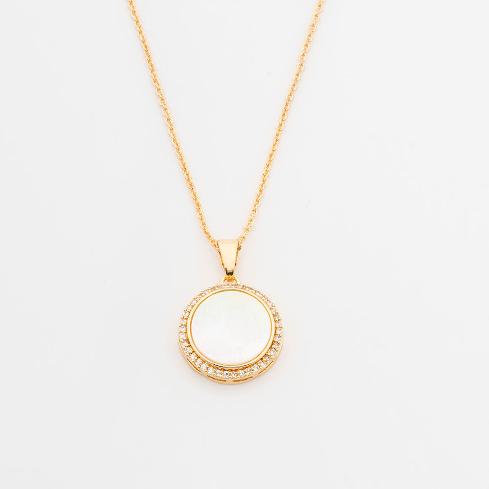 ChicCharm Jewellery Brass Gold Plated Austrian Stone Pendant Set