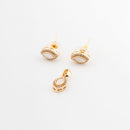 ChicCharm Jewellery Brass Gold Plated Austrian Stone Pendant Set