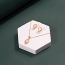 ChicCharm Jewellery Brass Gold Plated Austrian Stone Pendant Set