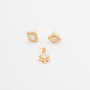 ChicCharm Jewellery Brass Gold Plated Austrian Stone Pendant Set