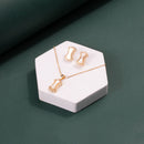 ChicCharm Jewellery Brass Gold Plated Austrian Stone Pendant Set