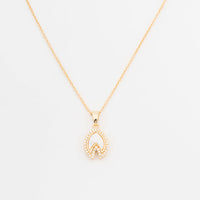 ChicCharm Jewellery Brass Gold Plated Austrian Stone Pendant Set