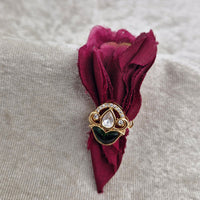 ChicCharm Jewellery Brass And Copper Mother Pearl American Diamond Ring