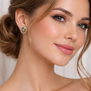 Chiccharm Jewellery Premium Pota Stone And Pearl Studs Earrings