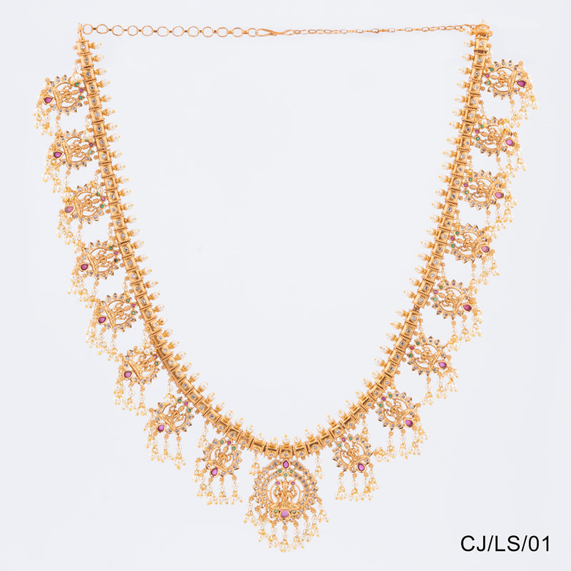 Chiccharm Jewellery Brass and Copper Rajwadi Necklace Set