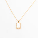 ChicCharm Jewellery Brass Gold Plated Mother Pearl Pendant Set