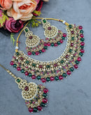 LAFZ  Crystal Jewelry Set with Earrings & Maang Tikka - CK1693
