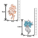 Mahi Combo of Aqua Blue and white Crystals with Rose Gold & Rhodium Plating Wedding Brooch for Women (CO1105630M)