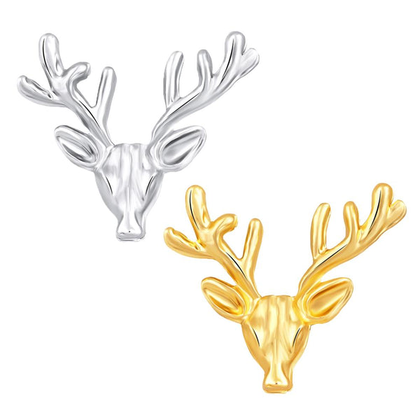 Mahi Combo of Deer-Face Shaped Wedding Brooch/Lapel Pin for Men (CO1105668M)