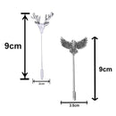 Mahi Regal Wildlife Eagle-&-Deer-Face Theme Lapel Pin / Brooch Set for Men (CO1105863R)