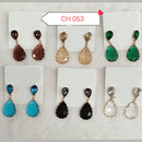 Diyu Dhyu Crystal Stone Dangler Earrings (Assorted)