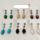 Diyu Dhyu Crystal Stone Dangler Earrings (Assorted)