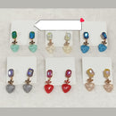 Diyu Dhyu Crystal Stone Dangler Earrings (Assorted)