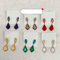 Diyu Dhyu Crystal Stone Dangler Earrings (Assorted)