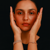 Urthn Rose Gold Plated Crystal Bracelet Combo