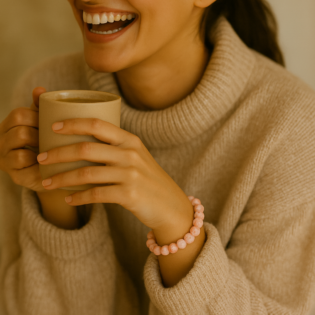 Urthn Orange Glass Beads Bracelet