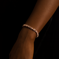 Urthn Rose Gold  Plated Crystal Stone Bracelet