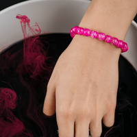 Urthn Pink Glass Beads Bracelet