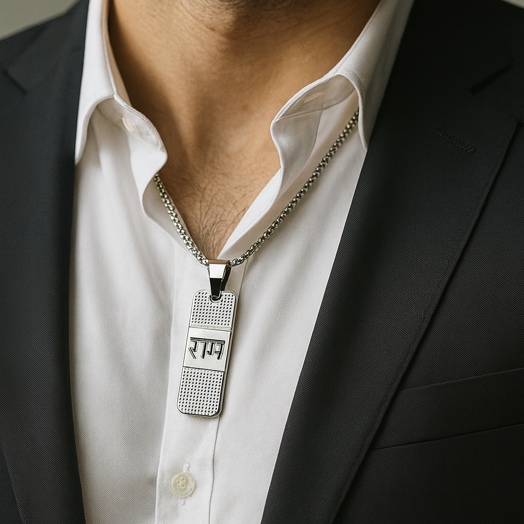 Urthn Silver Plated Ram Chain Pendant - 1404620 (Pack Of 6)