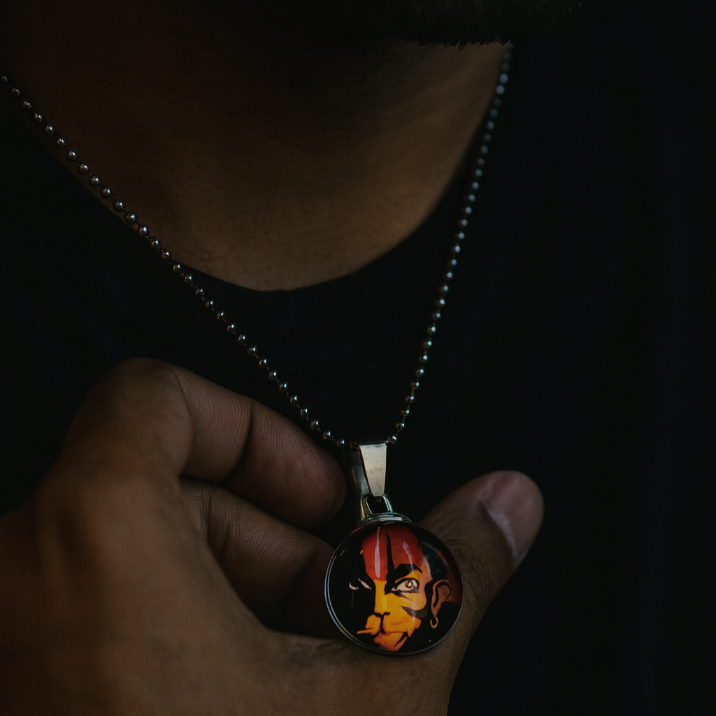 Urthn Silver Plated Hanuman Chain Pendant - 1404602 (Pack Of 6)