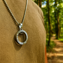 Urthn Round Shape Circle Ring Chain Pendant