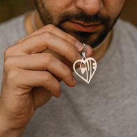 Urthn Heart Shaped Love Chain Pendant (Pack Of 6)