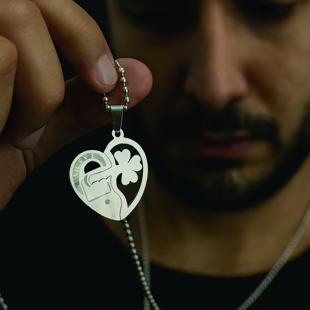 Urthn Heart Key " I LOVE YOU " Chain Pendant