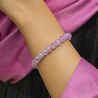 Urthn Crystal Crackle Glass Beads Stretch Bracelet - 1404738 (Pack Of 6)