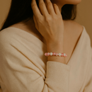 Urthn Crystal Crackle Glass Beads Stretch Bracelet - 1404739 (Pack Of 6)