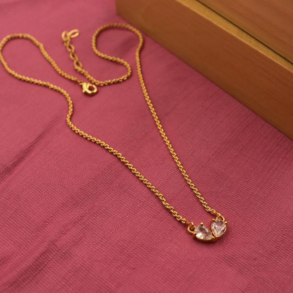 HR Sales Premium Micro Gold Plated Sparkling Crystal Stone Chain