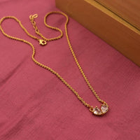 HR Sales Premium Micro Gold Plated Sparkling Crystal Stone Chain
