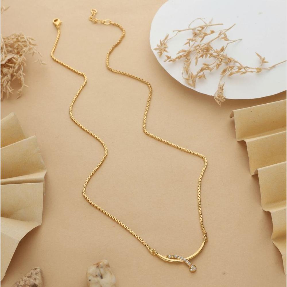 HR Sales Premium Micro Gold Plated Sparkling Austrain Stone Chain