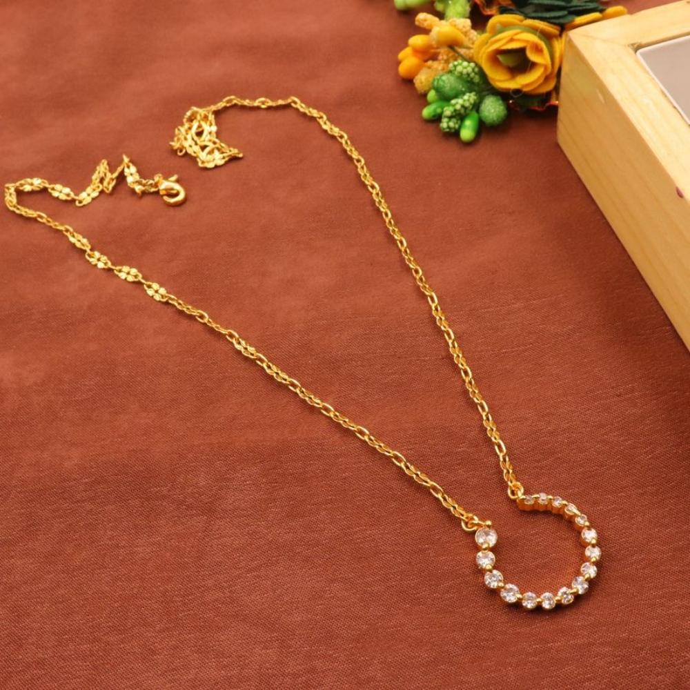 HR Sales Premium Micro Gold Plated Sparkling Austrain Stone Chain