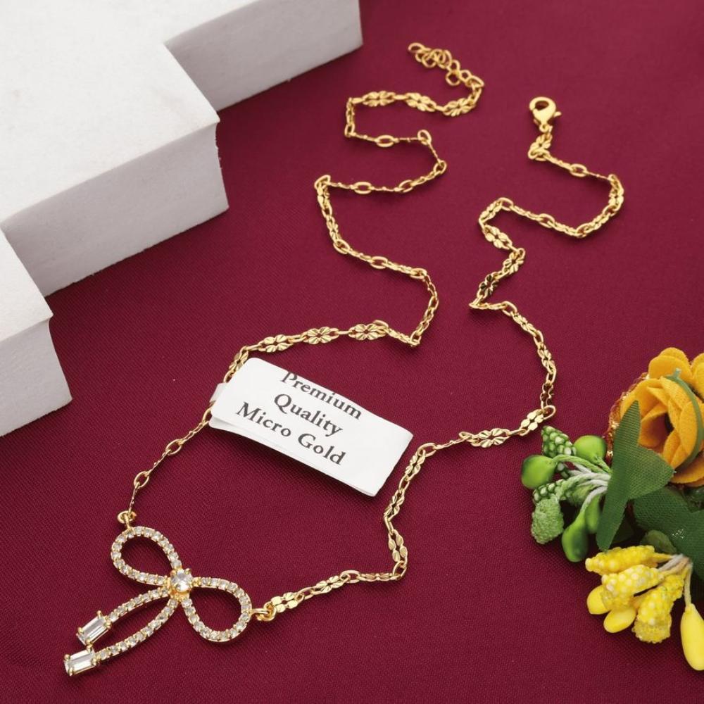 HR Sales Premium Micro Gold Plated Sparkling Austrain Stone Chain