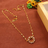 HR Sales Premium Micro Gold Plated Sparkling Crystal Stone Chain