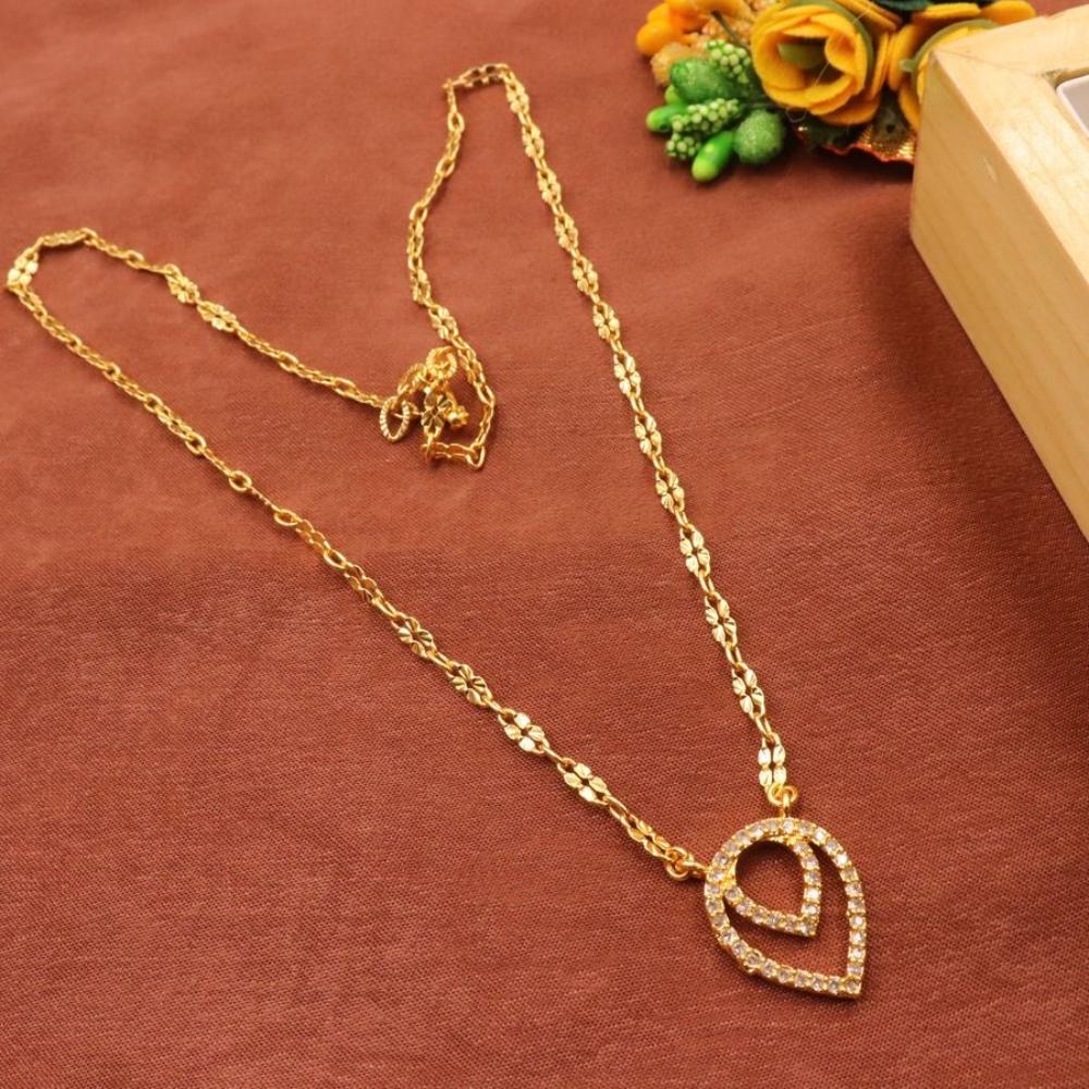 HR Sales Premium Micro Gold Plated Sparkling Austrain Stone Chain