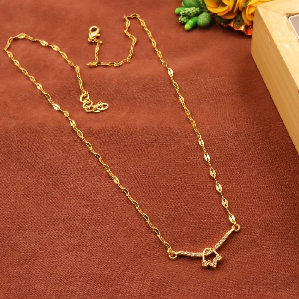 HR Sales Premium Micro Gold Plated Sparkling Austrain Stone Chain