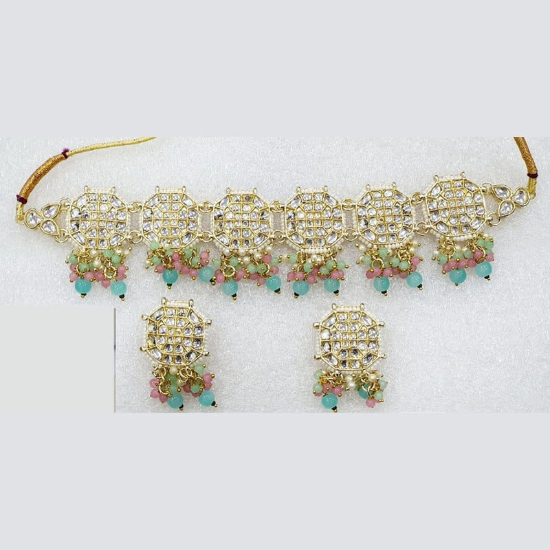 Midas Touch Gold Plated Kundan Choker Necklace Set