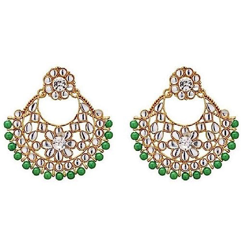 Subhag Alankar Green Alloy Jewel Set with Maangtikka