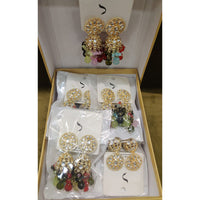 Dhwani Classic Kundan Stone Pearl And Beads Heritage Jhumki Earrings 